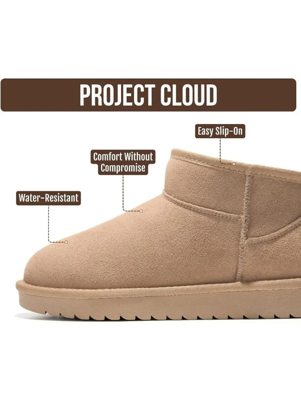 Womens Desert Rose Suede Project Cloud Genuine Leather Comfortable Ankle Boots